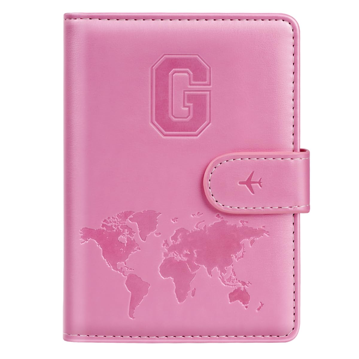 Passport Holder Cover Initail Letter A-Z Travel Wallet Embossed Design RFID Blocking Card Holder Personalized Gift Passport Cover Wallet, Passport