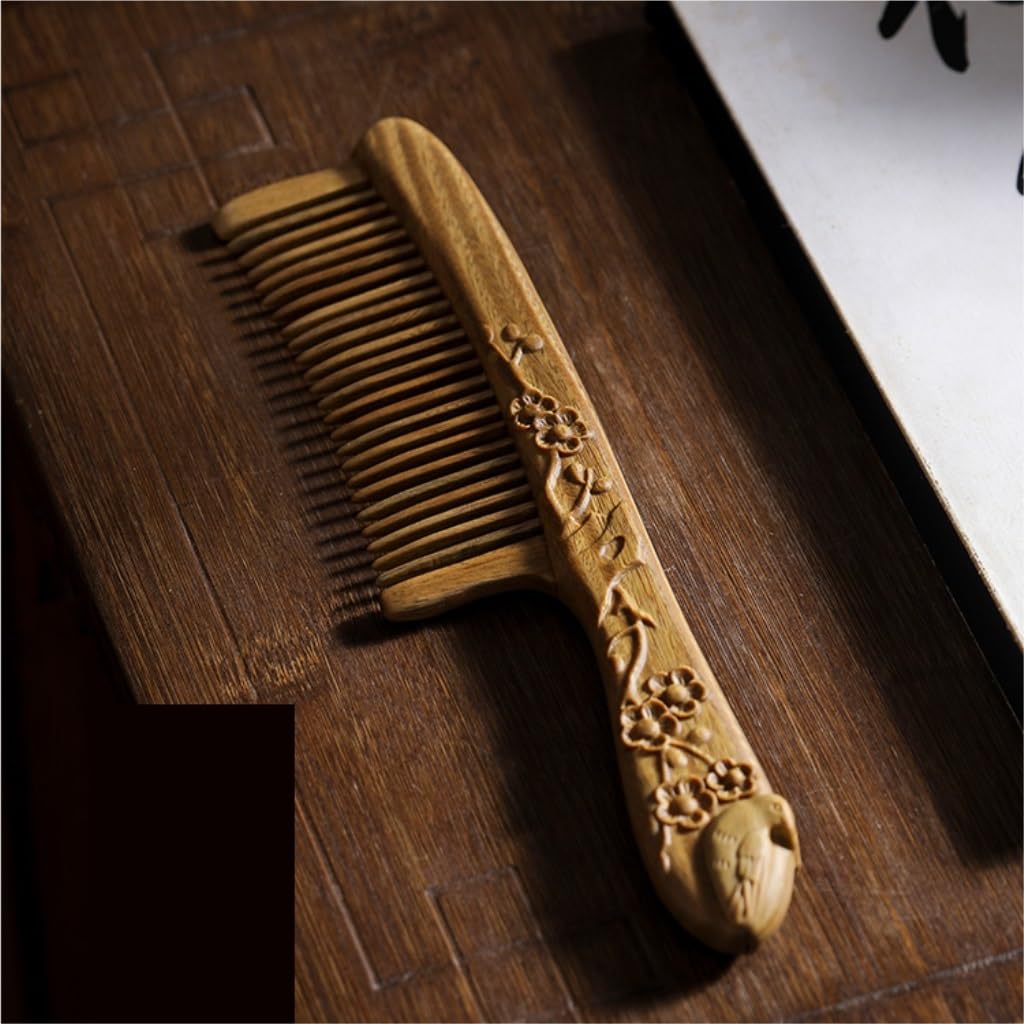 Peine Para Peinar Peine especial de pelo largo for mujer, peine for ducha de baño, peine rizador de madera maciza con mango Peine Para El Cabello