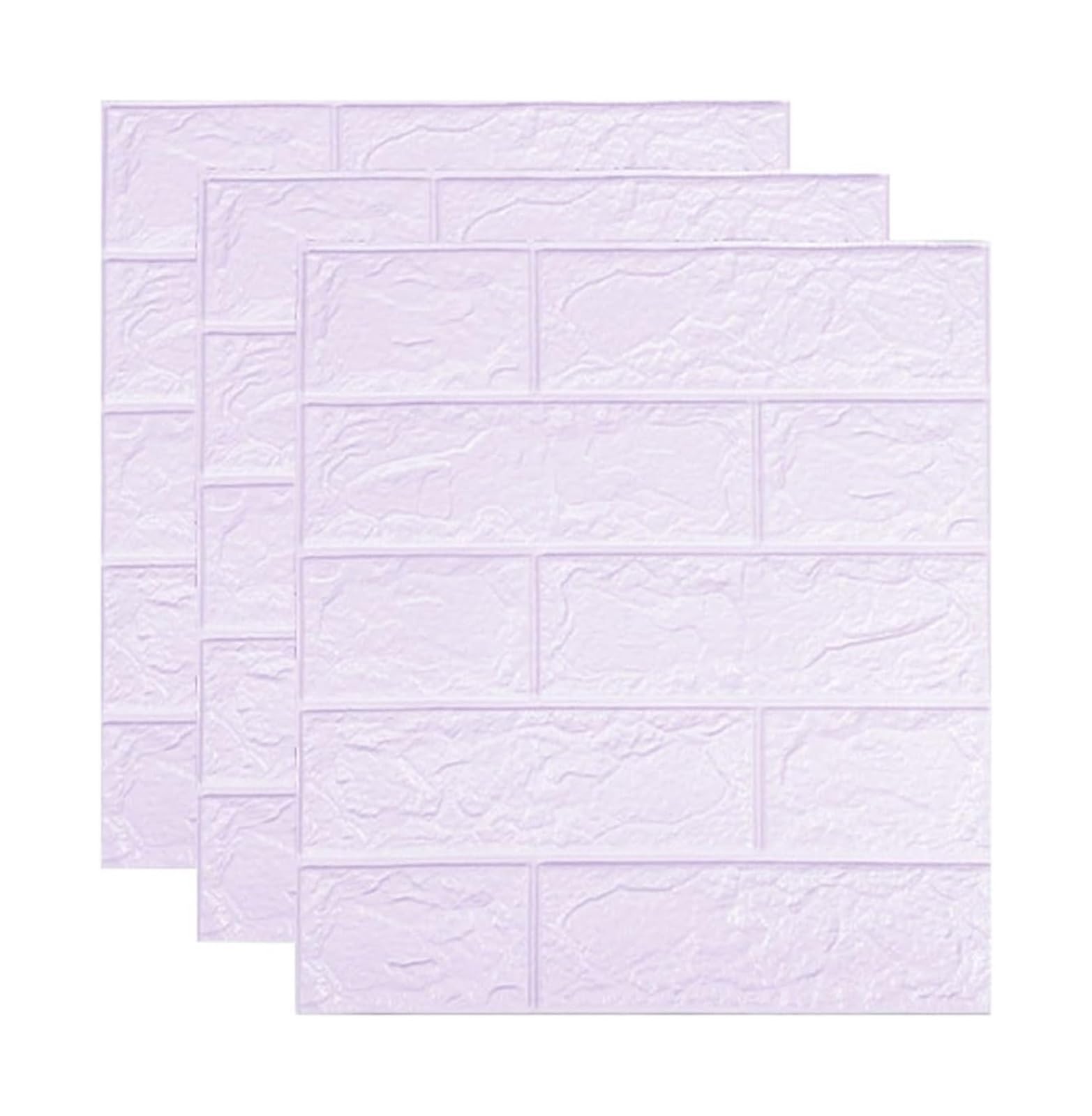 Sdgeryeeg Purple Wall Panels， 35X38.5cm Self-Adhesive Wall Panels Waterproof 3D Covering Peel And Stick For Tv, Bathroom, Kitchen(,10Pcs)