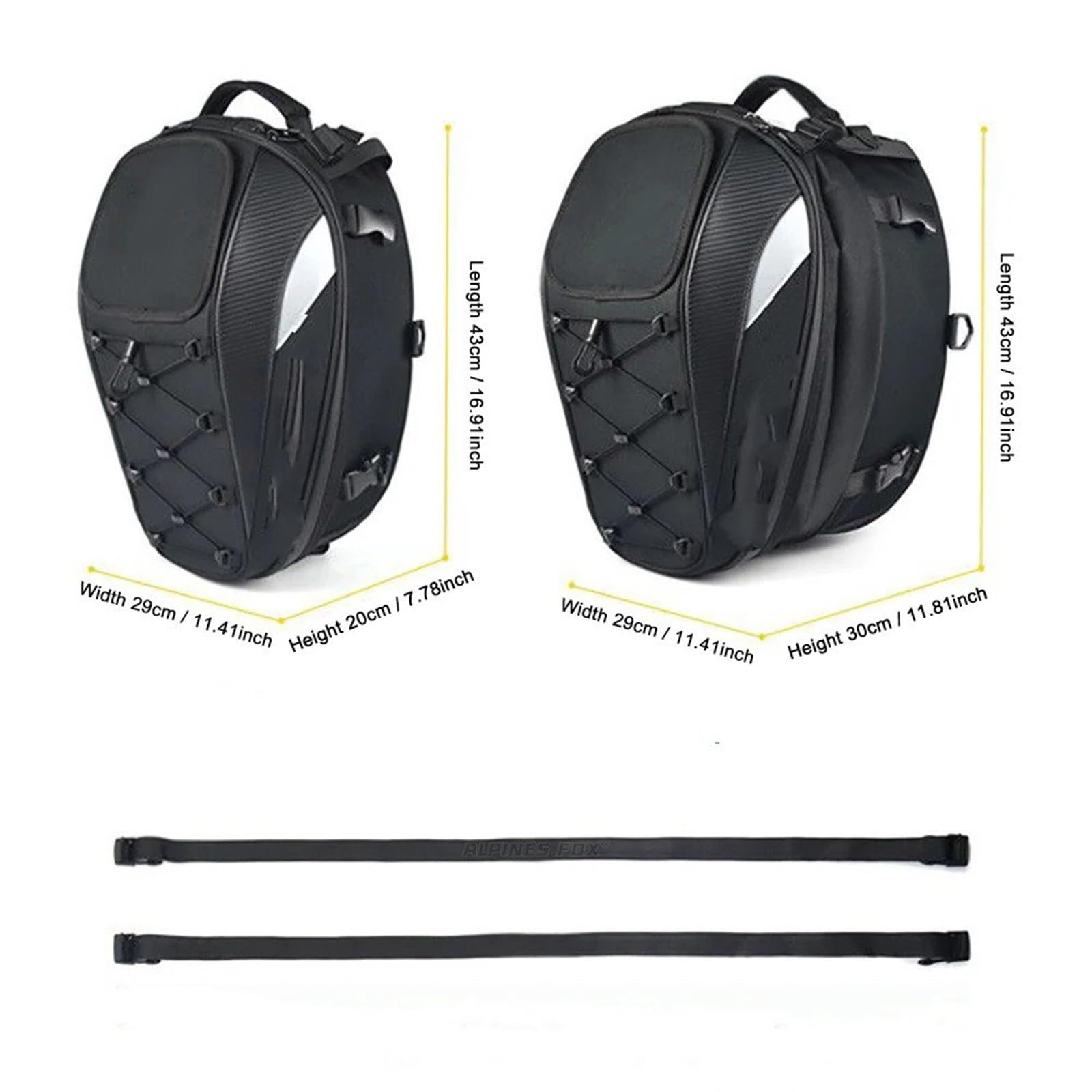 Borsa Laterale Per Moto Borsa Coda Moto Impermeabile Sedile Posteriore Multifunzione Lato Gamba Cadente Pilota Ad Alta Capacità(MC-0102and0105 Gray)