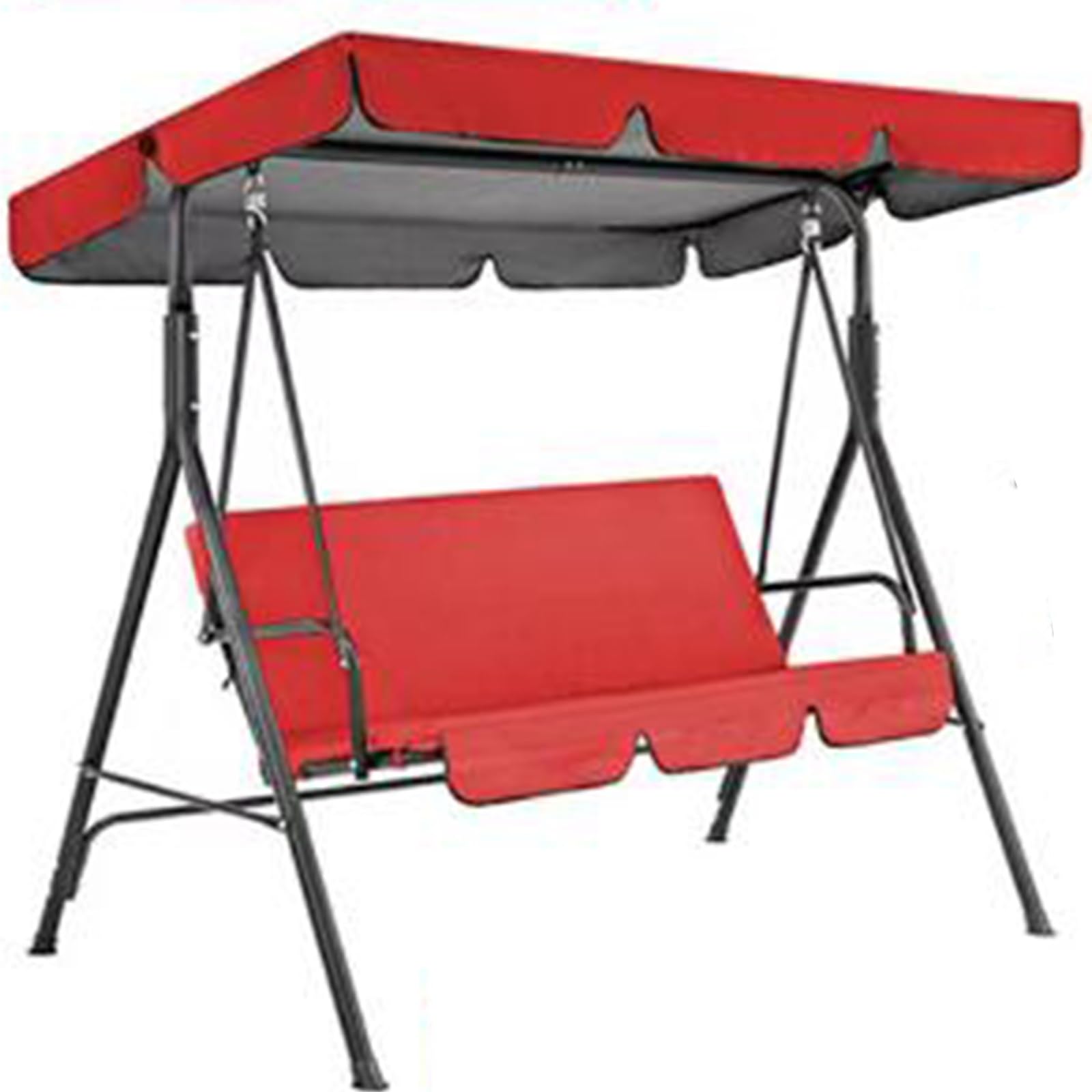 Sitzbezug for Gartenschaukel, 210D Oxford, Ersatz for Veranda-Überdachung(Red,195 * 125 * 15cm)