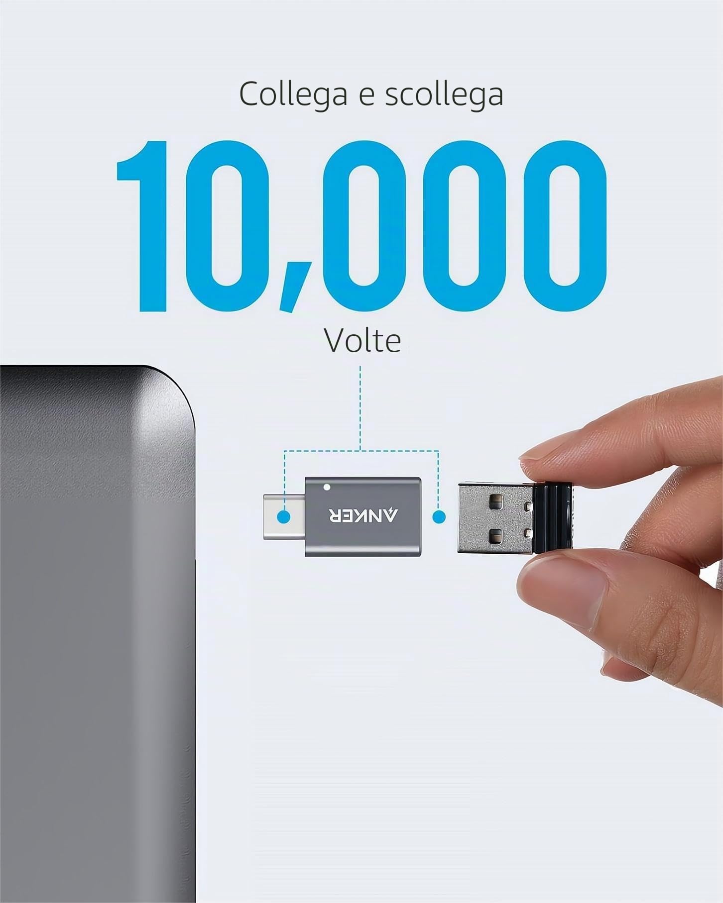 Anker Adattatore USB C a USB 3.0 Femmina, Confezione da 2, per MacBook Pro 2020, iPad Pro 2020