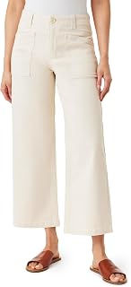 Women's Fearless Curvy Wide Leg High-Rise Juniors 27" Ankle Denim and Twill Pants