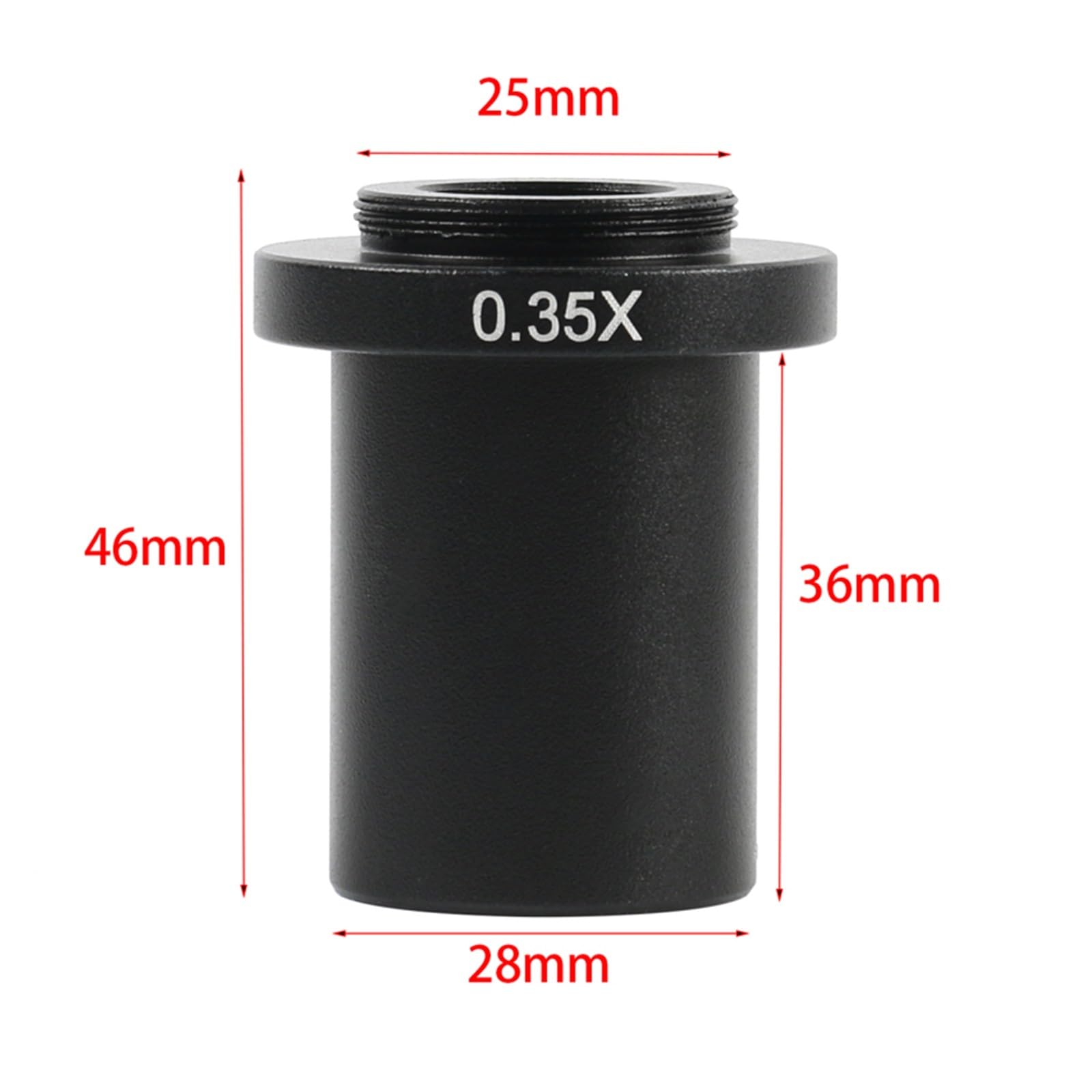 Lente de Microscopio, 0.35X .5X 1X Industry Mono Lens Zoom C-Mount Adapter for 10A .7X ~ 4. Microscope Cámara Lente Ocular(3pcs)