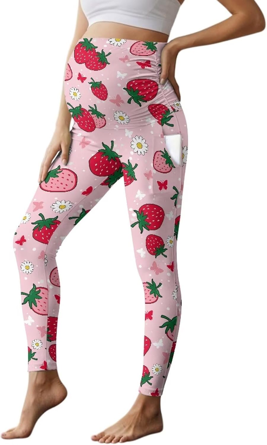 Women’s Leggings Comfy Workout Maternity Yoga Pants Womens High Waisted Tights Over The Belly Pregnancy Leggings