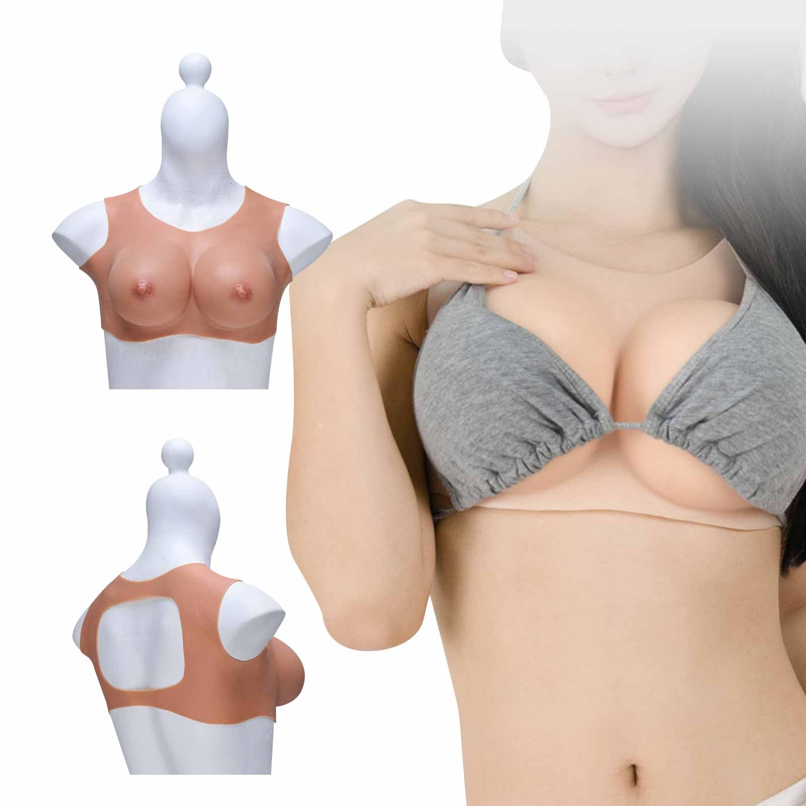 Prótesis mamarias de Silicona realistas para Mujeres, Pechos Falsos Suaves, Pectoral para *Crossdressing*, *Drag Queen* o mastectomía.