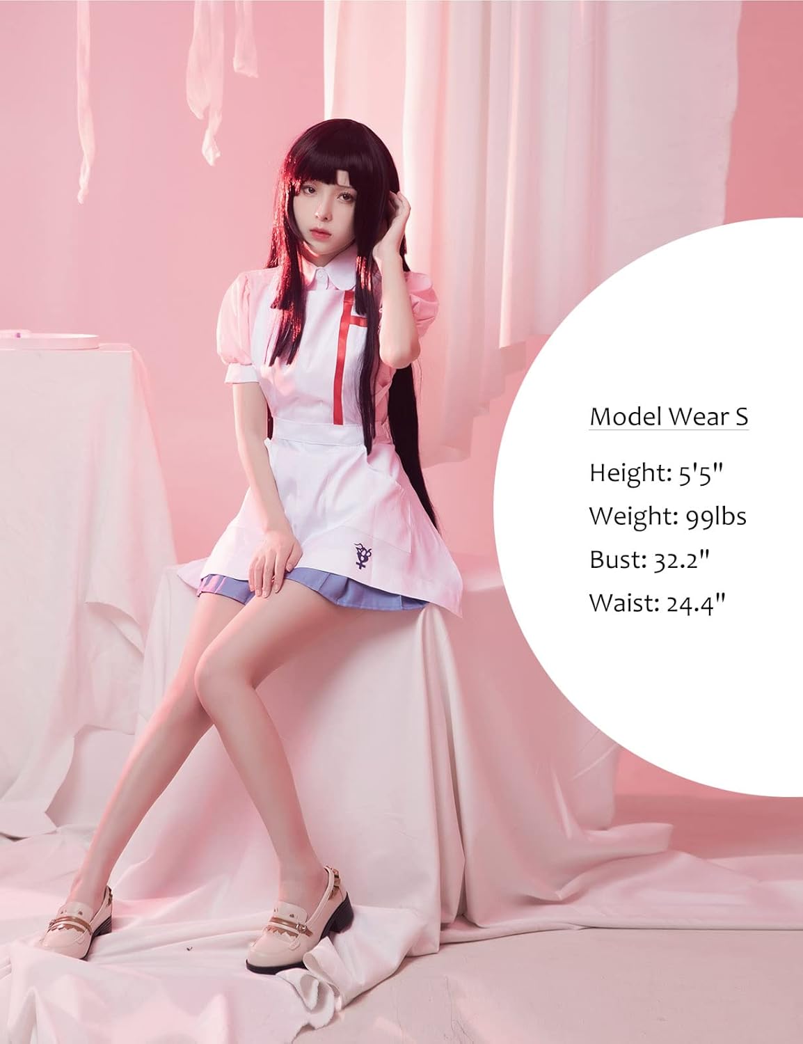 CR ROLECOS Womens Junko Mikan Ibuki Cosplay Costume Anime Outfit Full Set - Image 3