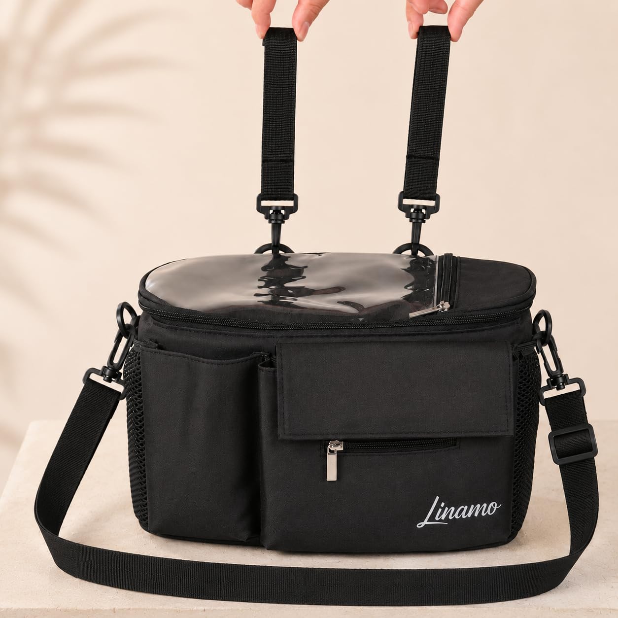 Buggy Organizer Tasche – Kinderwagen Tasche Organizer universal mit Getränkehalter, Handytasche & Schultergurt
