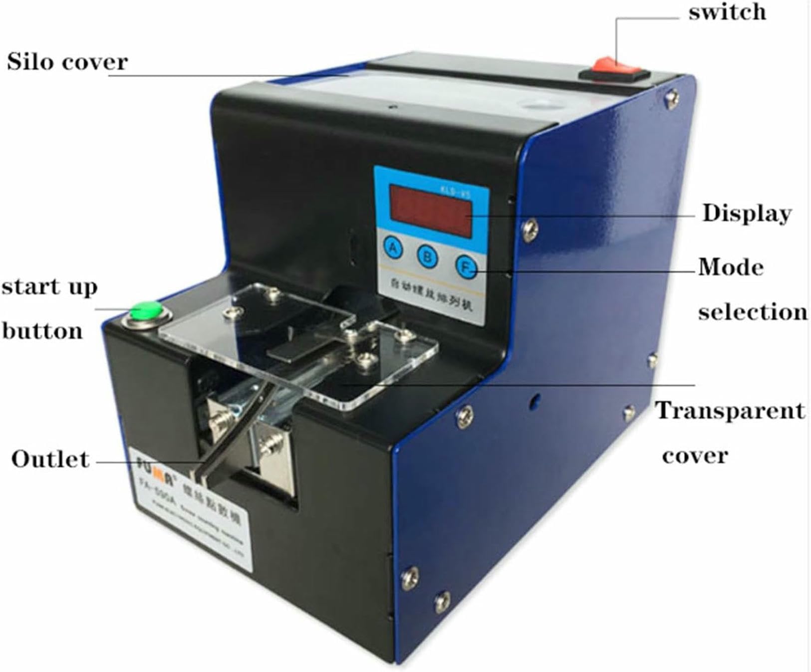 Máquina automática de conteo de tornillos para tornillos M1.0-M5.0, equipo industrial con pista ajustable y alimentador para línea de montaje