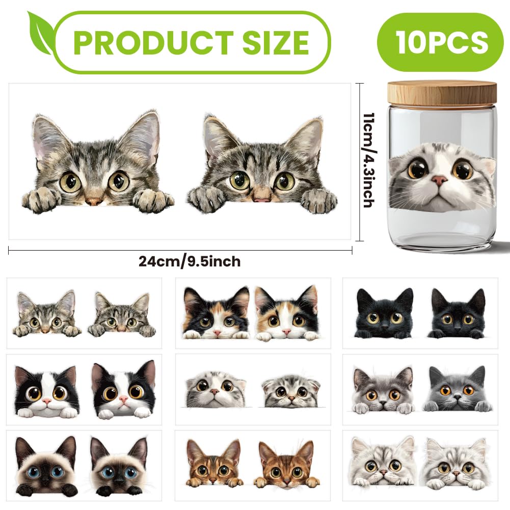 10 vellen Black Cat UV DTF Cup Wrap voor 16OZ glas heeft je