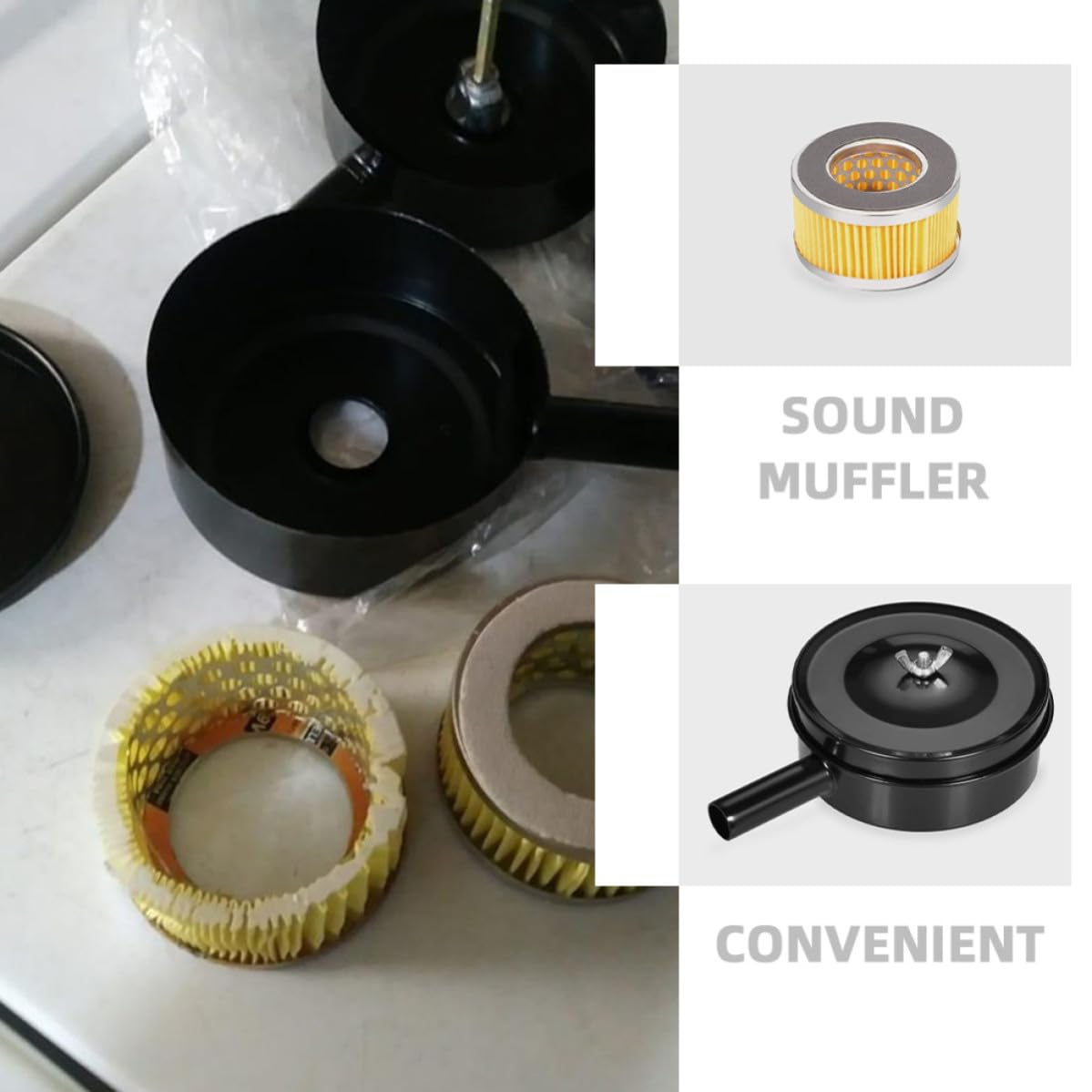 Repuestos para Compresor de Aire, Filtros de Admisión Silenciosos, 4 Piezas