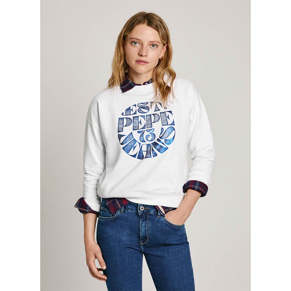 PEPE JEANS LSS_Sabina LS IP White Ladies L