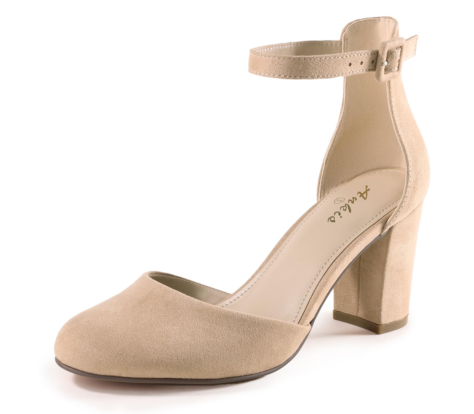 Closed Toe Heels for Women -Black Nude White Silver Gold Womens Heels Closed Round Toe Chunky Block Pumps Shoes, 3 Inch-image-23