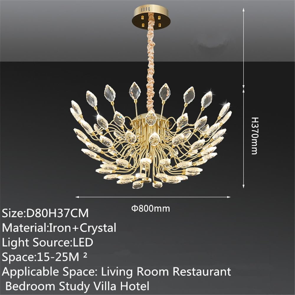Lampadario di Lusso Contemporaneo in Cristallo con LED, Design alla Moda e Creativo per Soggiorno, Ristorante, Camera da Letto, Villa, Hotel, Salone di Bellezza, Scale, Duplex (C D