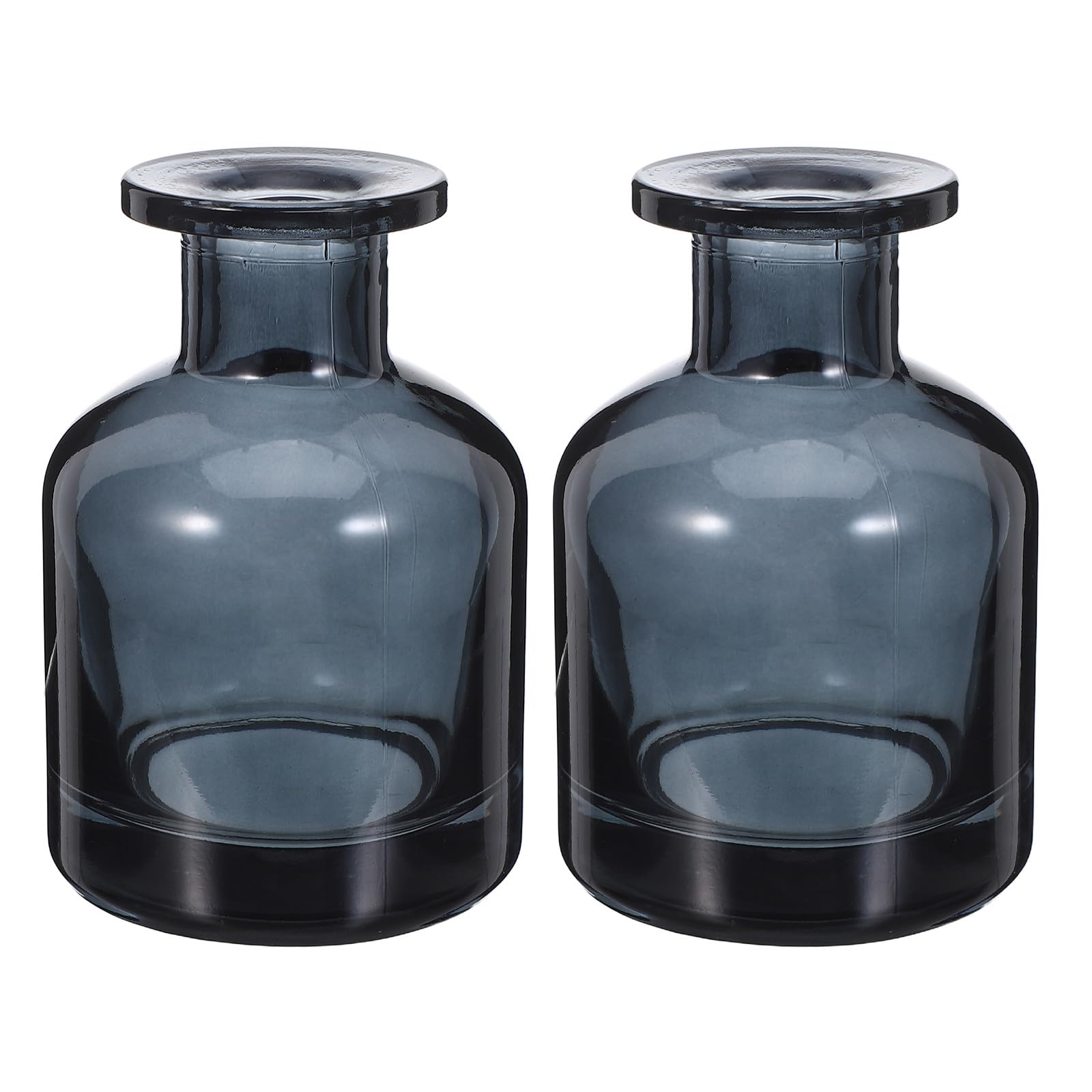 HOMSFOU Glass Diffuser Bottles: 2 Pcs Empty Reed Diffuser Container Refillable Aromatherapy Jars Replacement Bottles for DIY Home Fragrance & Essential Oils, 150ml/5oz (Blue) — image 1
