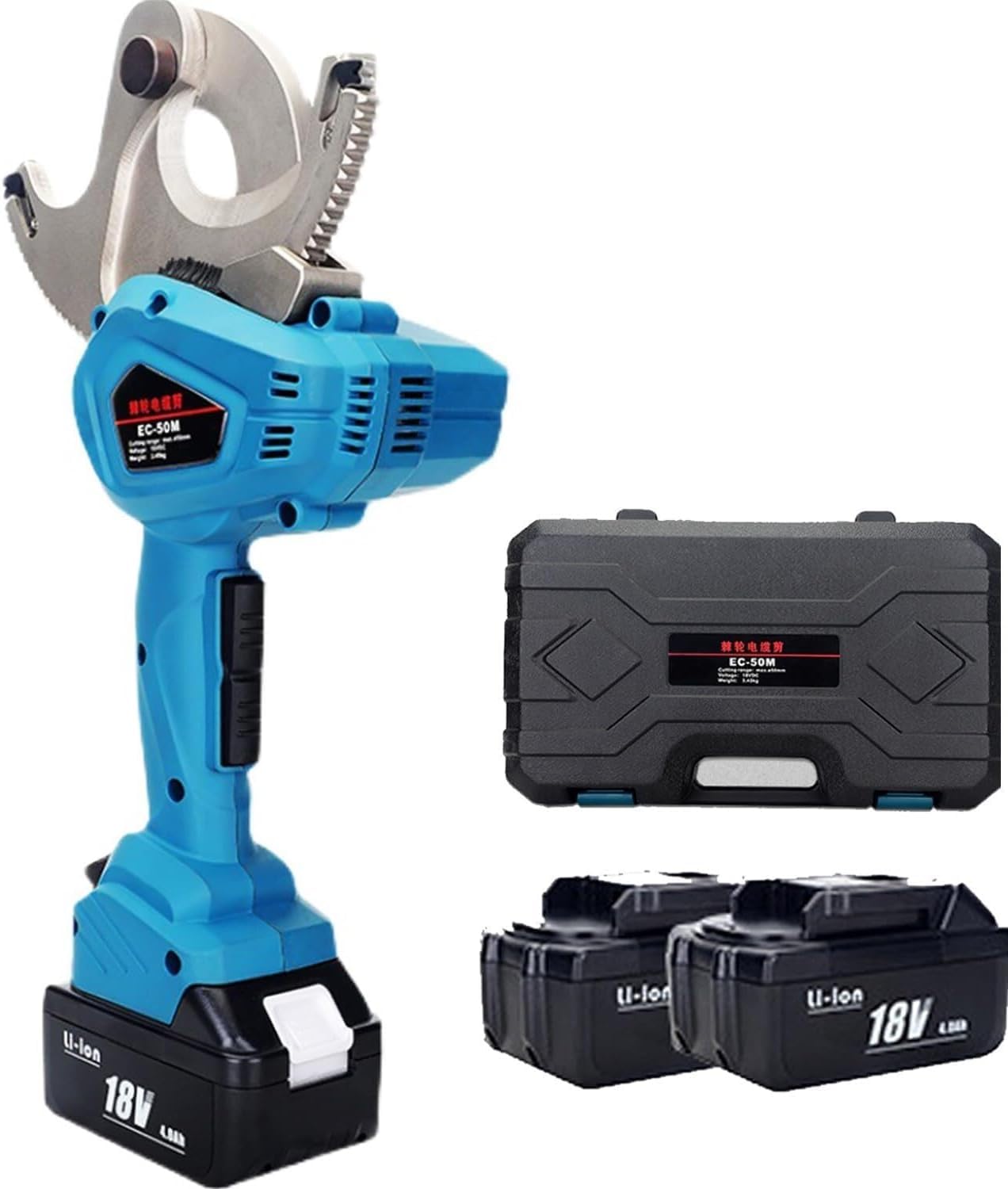 LMRXOFE Heavy Duty Cordless Ratchet Wire Cutters Kit - Battery-powered Copper Cable Cutter For Professionals & Diy, Includes Charger For Efficient Cutting