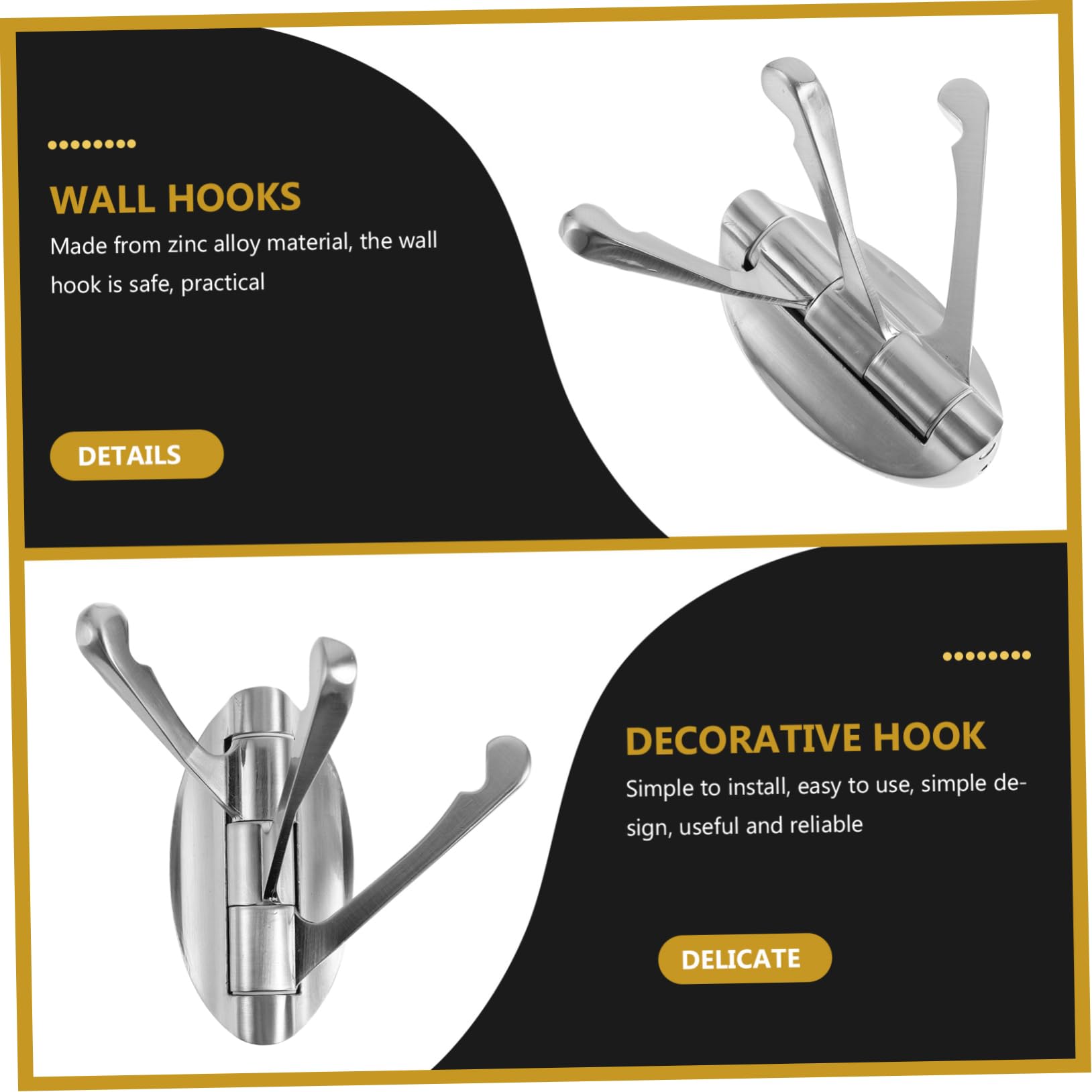 SHINEOFI 4 Piezas Gancho De Metal Giratorio Ganchos De Baño Gancho Giratorio Para Montaje En Pared Baño Bath Ganchos Metalicos Para Colgar Colgador De Toallas Aleación De Zinc