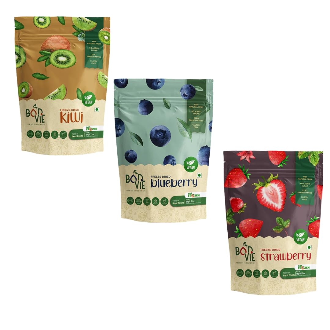 Bonvie Premium Fruit Blend - Fresh Kiwi, Blueberry & Strawberry