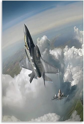 MLXFCGA F-35 Fighter Jet - Póster de pintura de pared, lienzo, decoración de pared, decoración del hogar, sala de estar, estética, 20 x 30 pulgadas