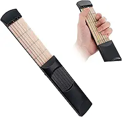 Treinador de Acordes Guitarra Bolso Ferramenta Prática Modelo Trastes Portátil 6 Cordas para Iniciantes com Sacola Armaz