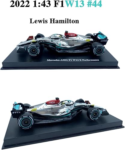 Miniatura 2 de Bburago 143 F1Mercedes AMGW13 #44 Lewis Hamilton 143 Racing Car W13 #44 Super Formula One Aleación Lujo Fundido a presión Colección Modelo (Tapa