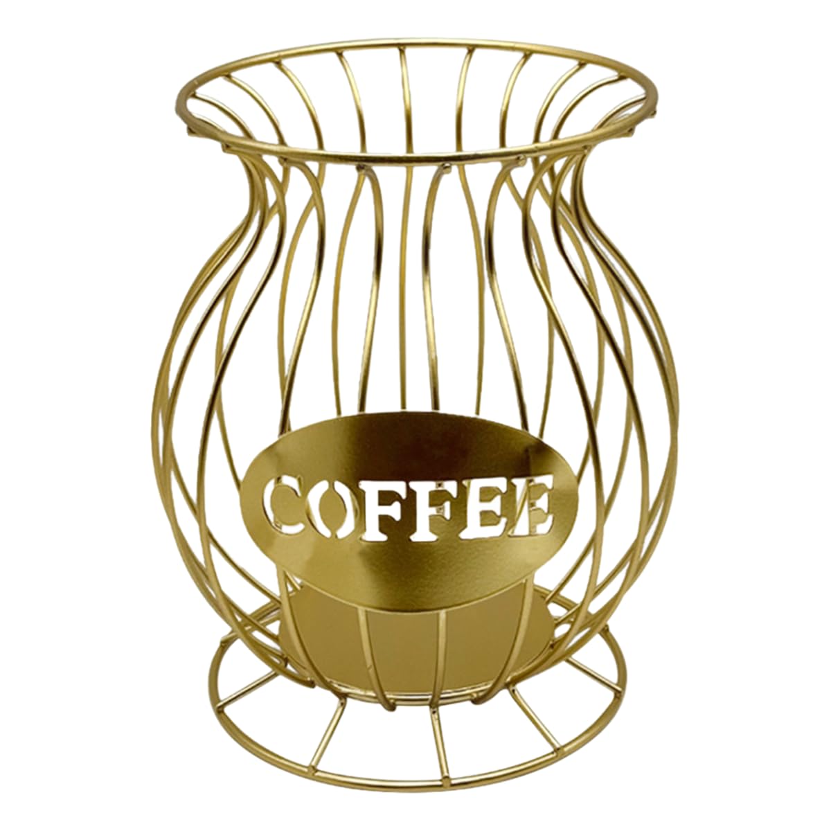 Elnwnnkc 0338A Gold Without C Multipurpose Sturdy Elegant Coffee Storage Basket With Lid To Keep Your Coffee Gear Organized And Easy Accessible Gear Storage