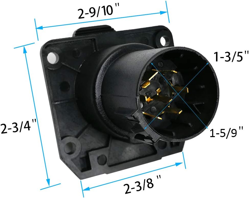Replacement OEM USCAR RV Blade 7 Pin Wiring Socket Vehicle-Side Trailer Connector