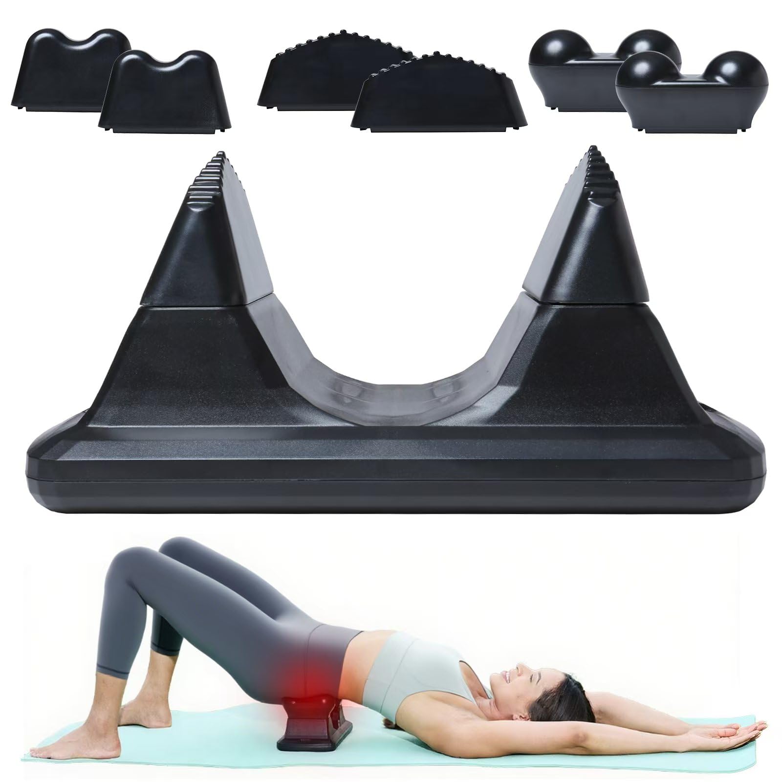 Photo 1 of Psoas Release Tool - 3-in-1 Massage Tool - Psoas Muscle Release Tool for Hip Hook, Flexor, Back, Glute, Iliacus, and Neck Pain Trigger Point and Myofascial Release Tool - Night Black [Patent Pending]