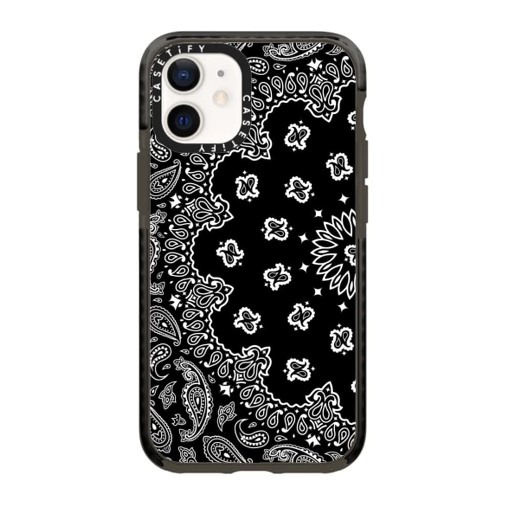 CASETiFY インパクトケース iPhone 12 Mini - Bandana Paisley - クリア ブラック
