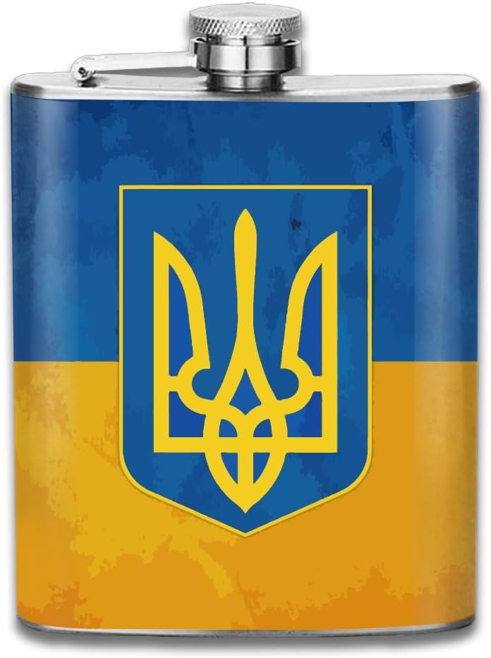 Ukrainian Flag Gifts Top Shelf Flasks Stainless Steel Flask