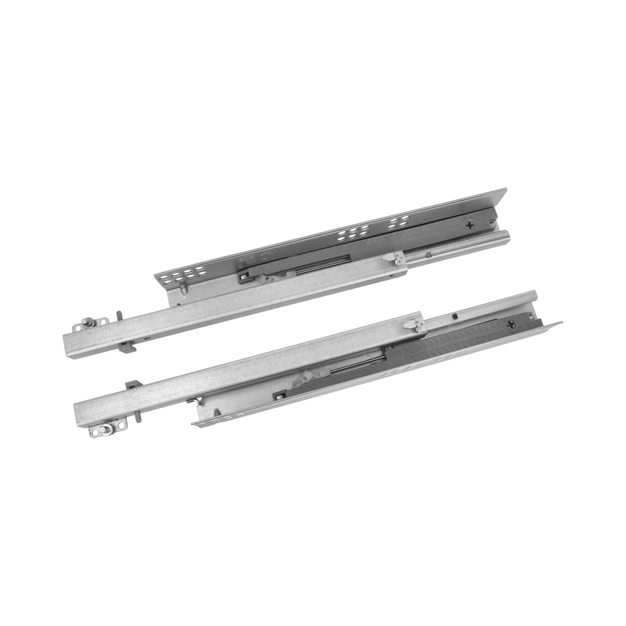 Amig, Set of 2 Mod.40 Zinc Plated Steel Sliding Guides for Furniture Drawers Drawers or Cabinets