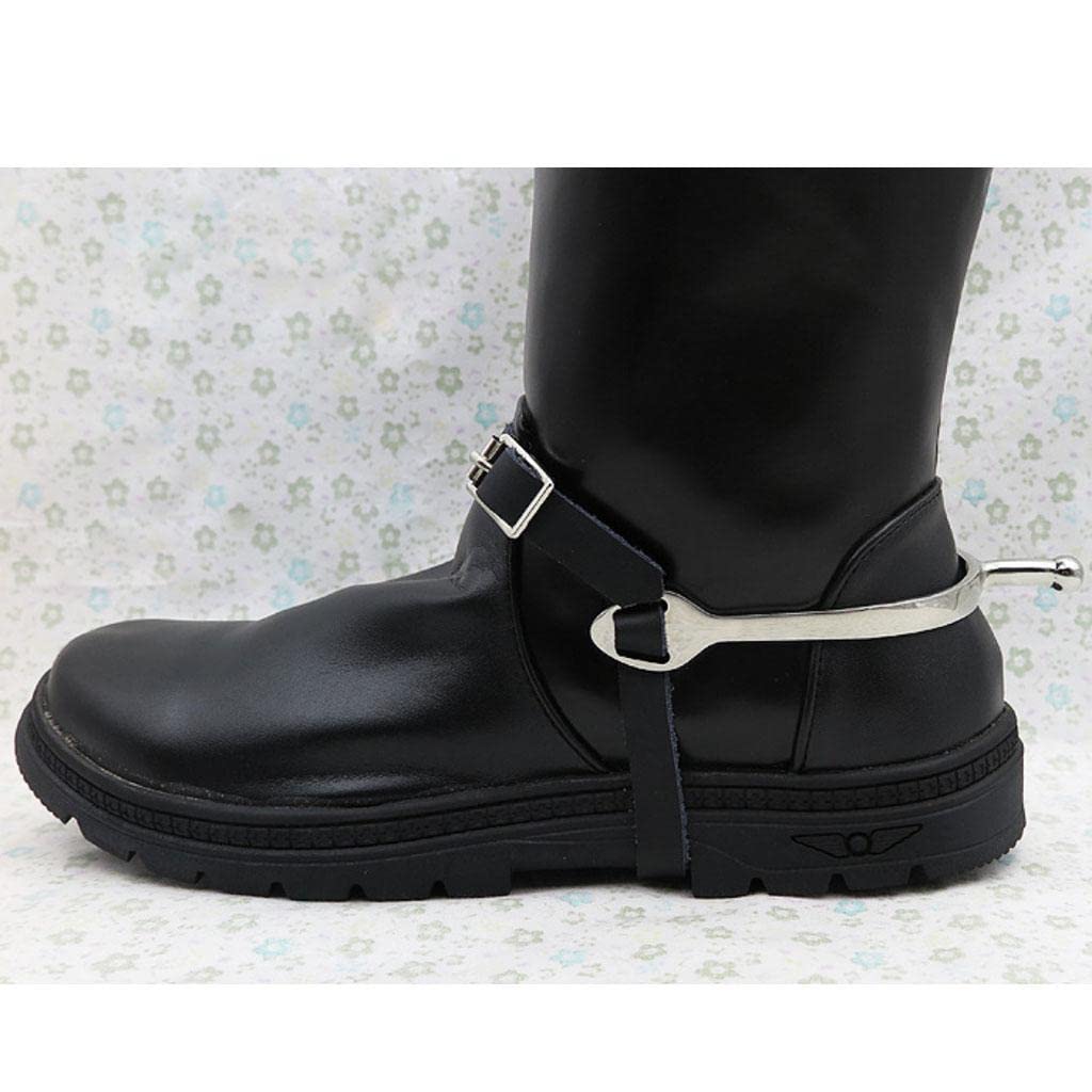 Espuelas ecuestres de acero inoxidable para hombres y mujeres, equitación occidental, 14 x 8 x 2 cm, 1 par