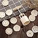 2 Sets Moon Cake Mold Cutter Cookie Press Cake Stamp with 12 Stamps 50g Mid Autumn Festival DIY Decoration Press Cake Cutter Mold