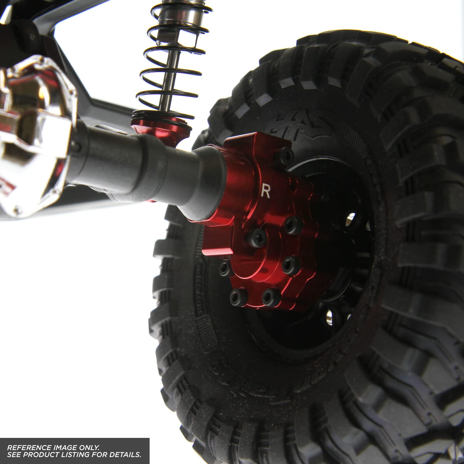 Atomik Alloy Rear Portal Drive Axle Mount - Replacement Part for Traxxas TRX-4 - Hardened Billet 6061 Aluminum, Rear Chassis Upgrade 8256 - Red