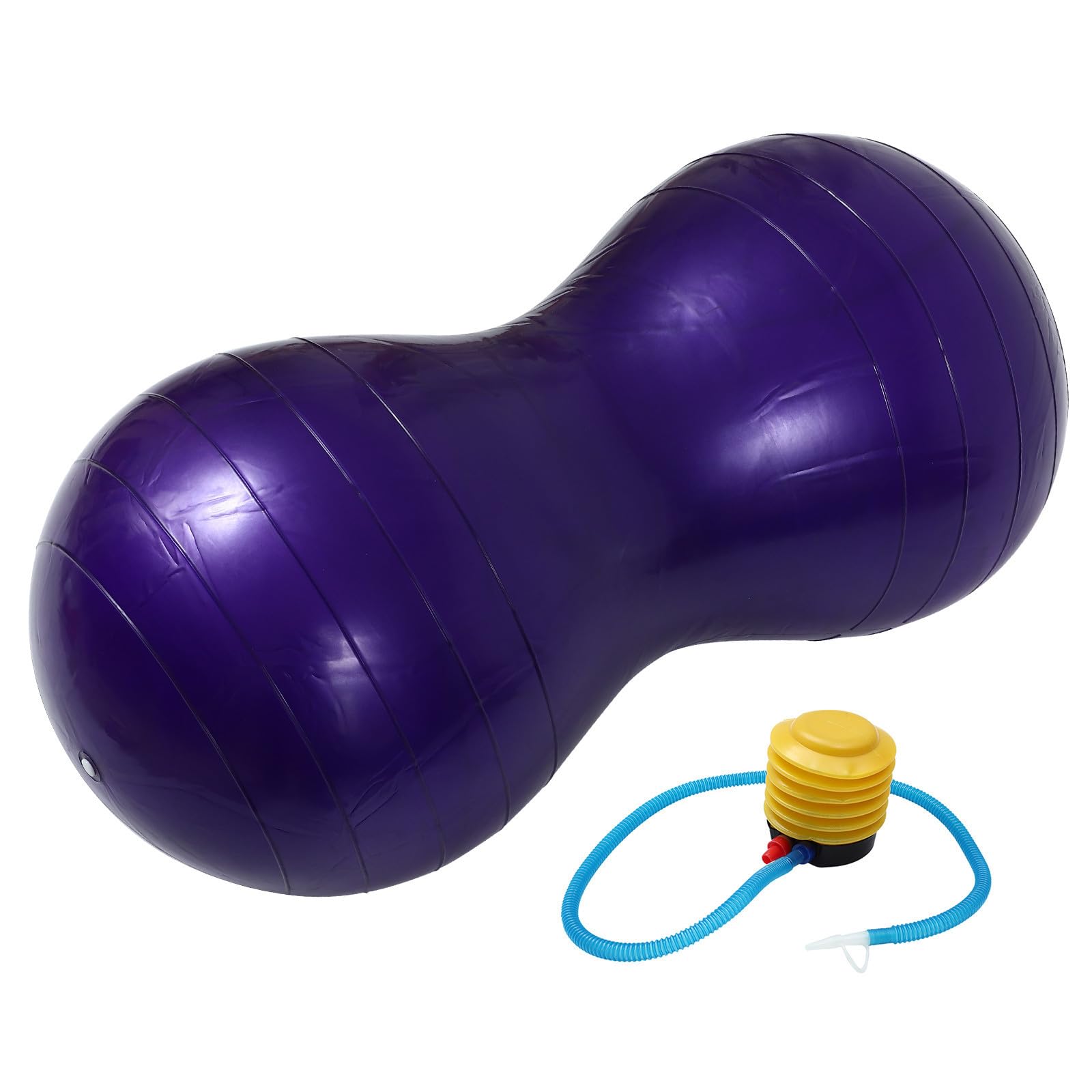 YARNOW Pelota de Yoga Antiexplosión de PVC con Inflador, Forma de Cacahuete, Resistente y Gruesa para Masaje y Ejercicio en Casa o Gimnasio