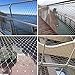 VXHCS 304 Stainless Steel Rope Wire Mesh, 4x10ft Wire Rope Mesh, 2ft Mesh Garden Fence Stair Protection Fence, Stretchable Balustrade Infill Mesh for Zoo Cage Fence, Balcony, Stair
