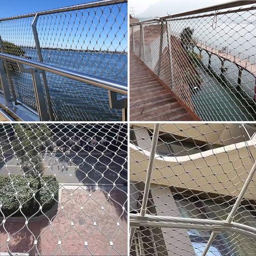 Protection de rambarde pour balcon sécurisé grâce au filet inox flexible - 7