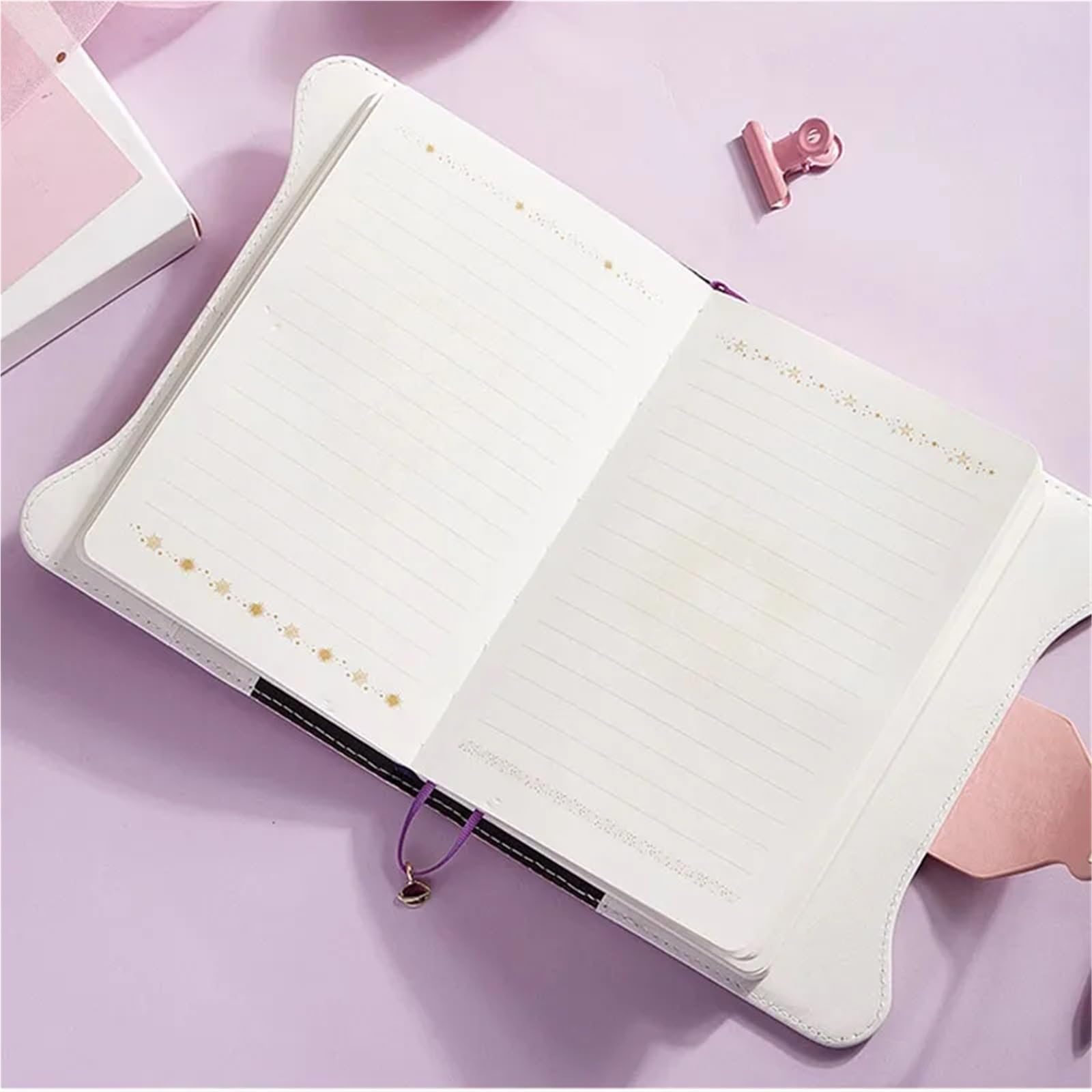 Tagebuch Mit Schloss Literarisches Mädchen-Herz-Schmetterlings-Passwortsperr-Notizbuch for Mädchen, geheimes Tagebuch mit Anhänger, PU, ​​exquisites Studenten-Notizblock-Bürobuch(Pink-Rose Garden)