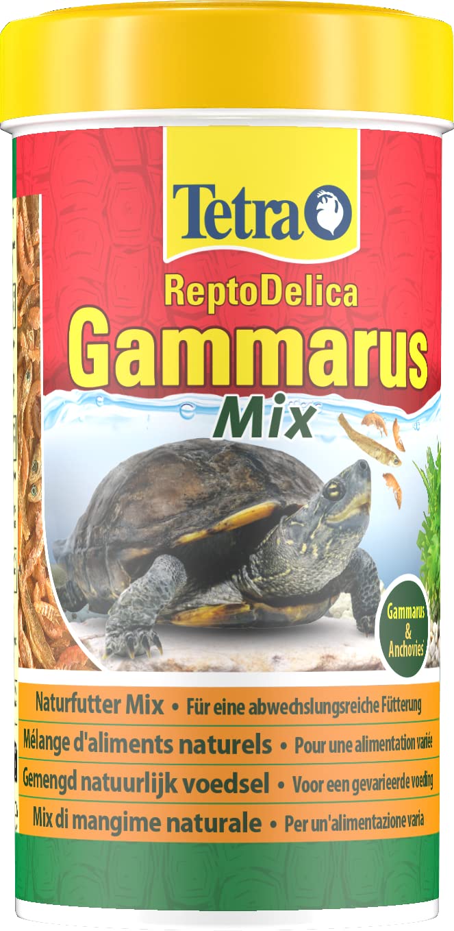 Tetra Gammarus Mix comida para tortugas - comida natural con gammarus y anchoas para tortugas acuáticas, Lata de 250 ml