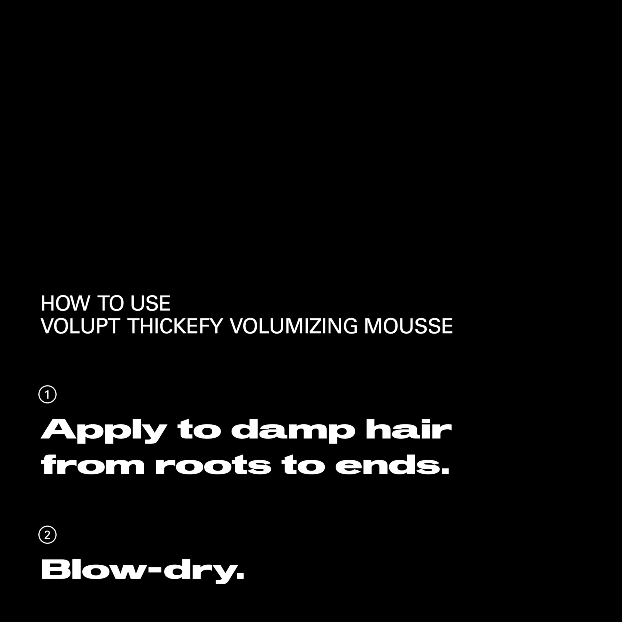 Sebastian Professional Volupt Thickefy Volumizing Mousse | Flexible Hold Styling | Thickens & Conditions Fine Hair | 6.4 fl oz | Packaging May Vary
