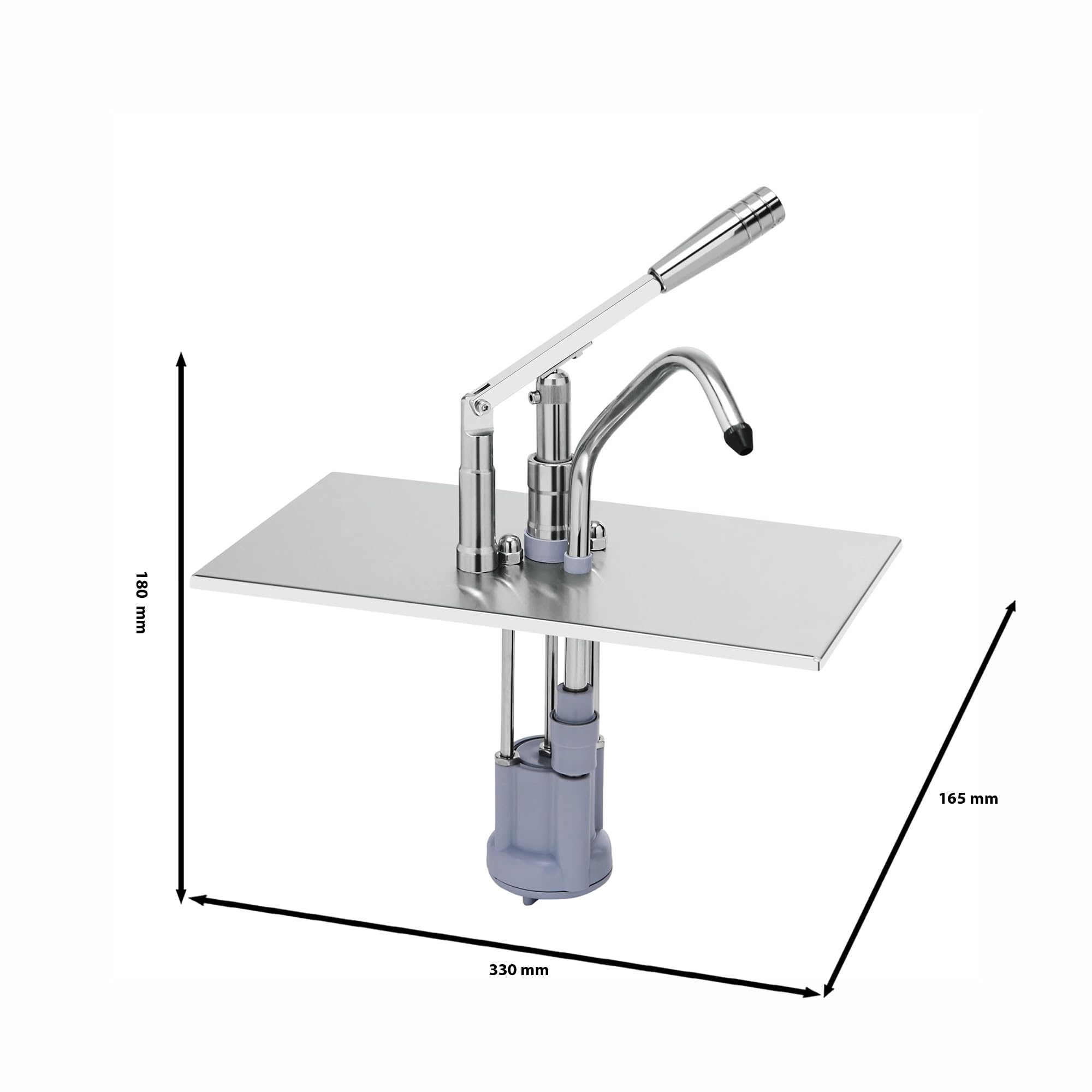 SARO KD-0213 - Coperchio GN con dispenser a pompa, per contenitori GN 1/3, dosaggio da 35 ml, per salse dense, in acciaio inox