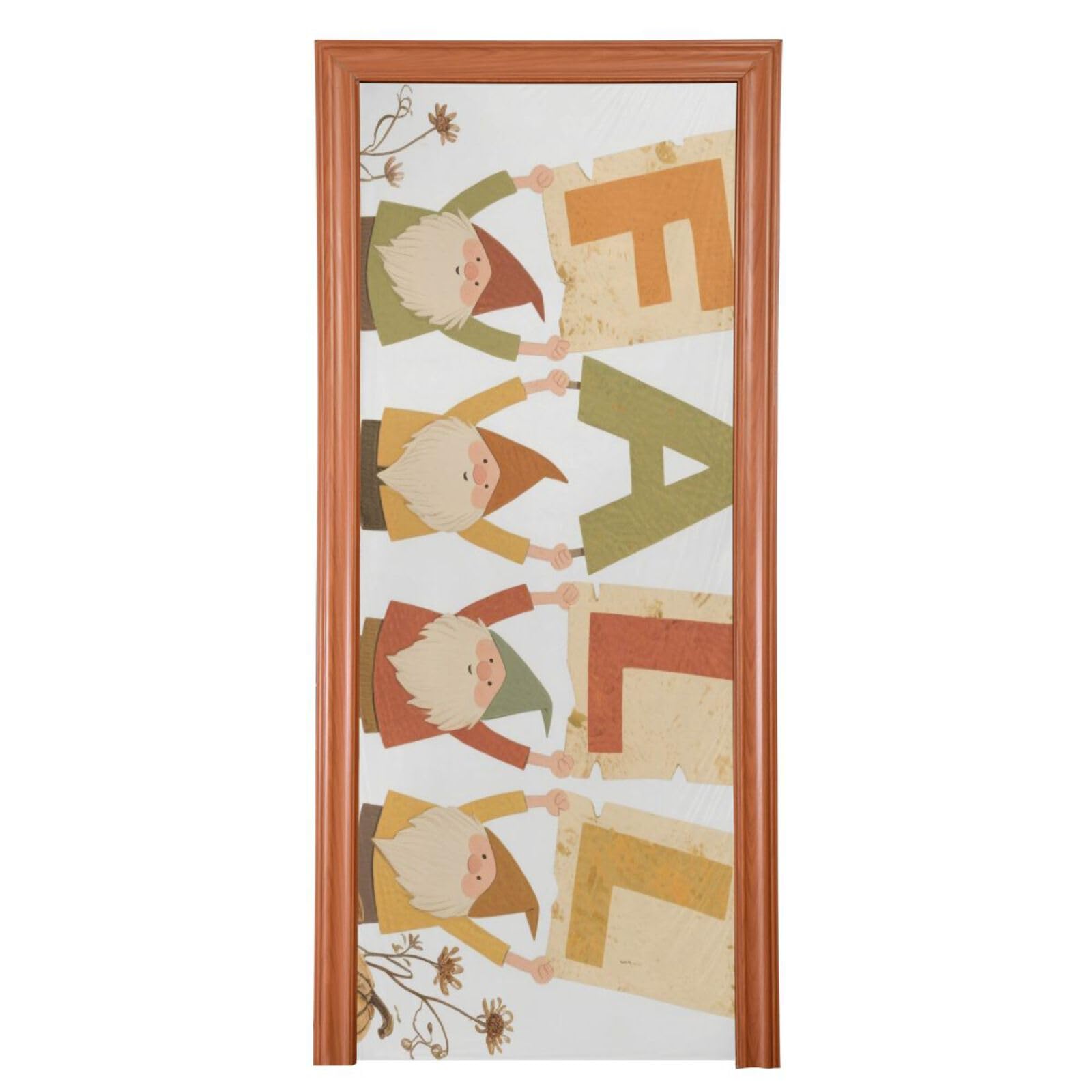 Couverture de porte d'automne motif nain 35x79 cm pour entrée accueillante
