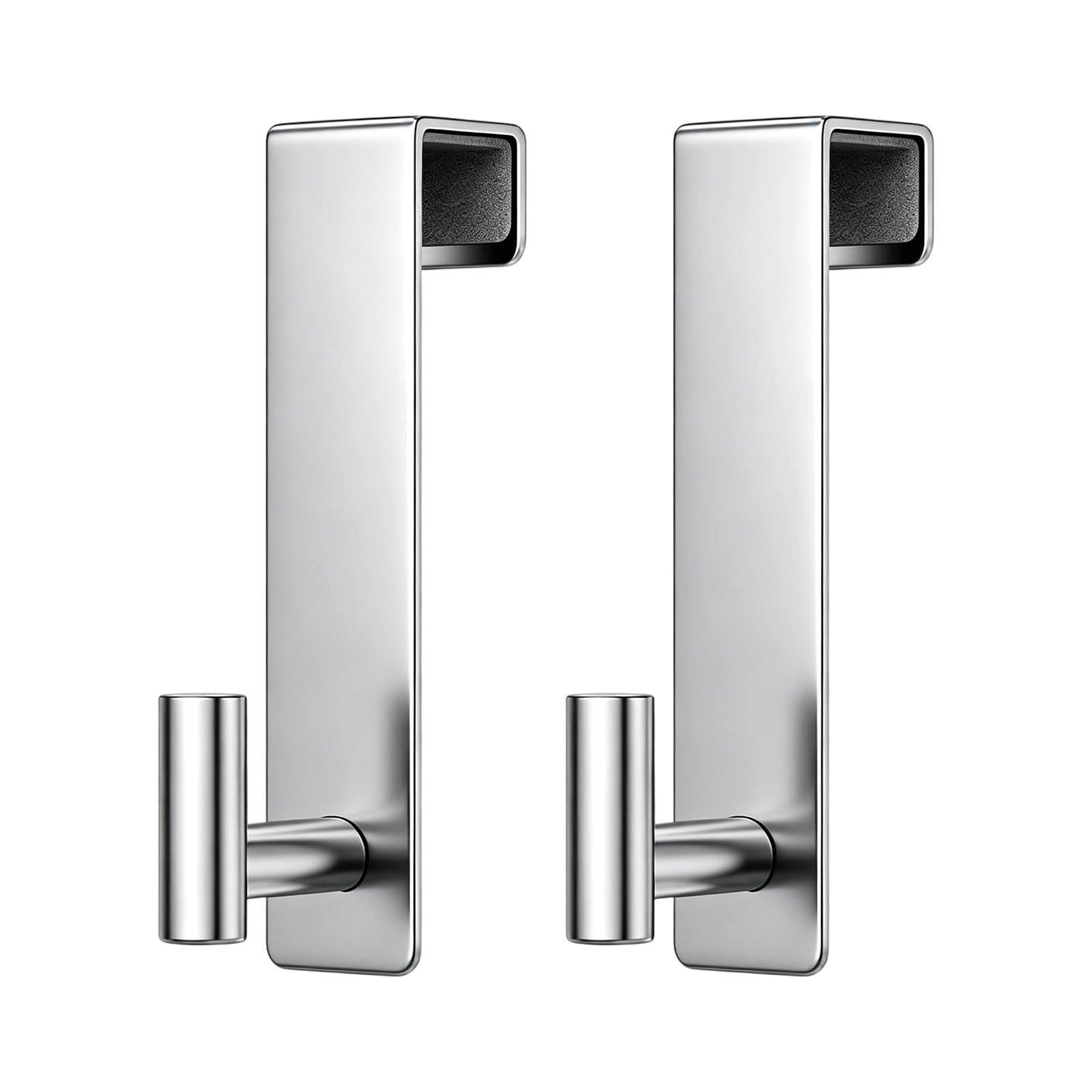 NMFLAB 2Pcs Rustproof Bathroom Hook for Frameless Glass Door Quick Installation Holds Heavy Robes Securely Adhesive Complimentary Shower Fasteners