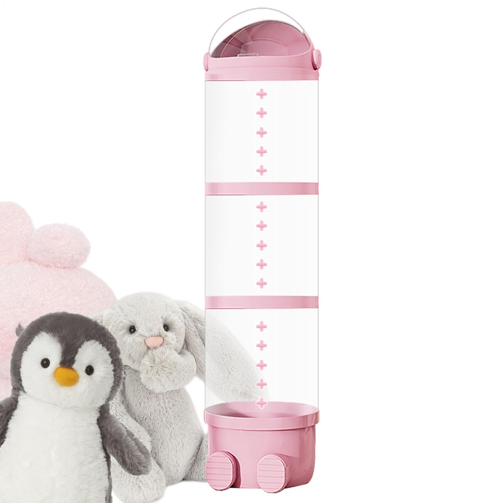 Tubo de almacenamiento de animales de peluche, organizador de animales de | peluche, soporte de malla colgante, de almacenamiento de exhibición vertical, organizador de juguetes que ahorra espacio