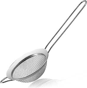 Anaeat Fine Mesh Strainers - Premium Stainless Steel Colander Sieve Sifters, with Durable Mesh and Sturdy Handle, Excellent for Sifting Dry ingredients, Flour, Pastas, Rice, Tea (3.15&#34;）