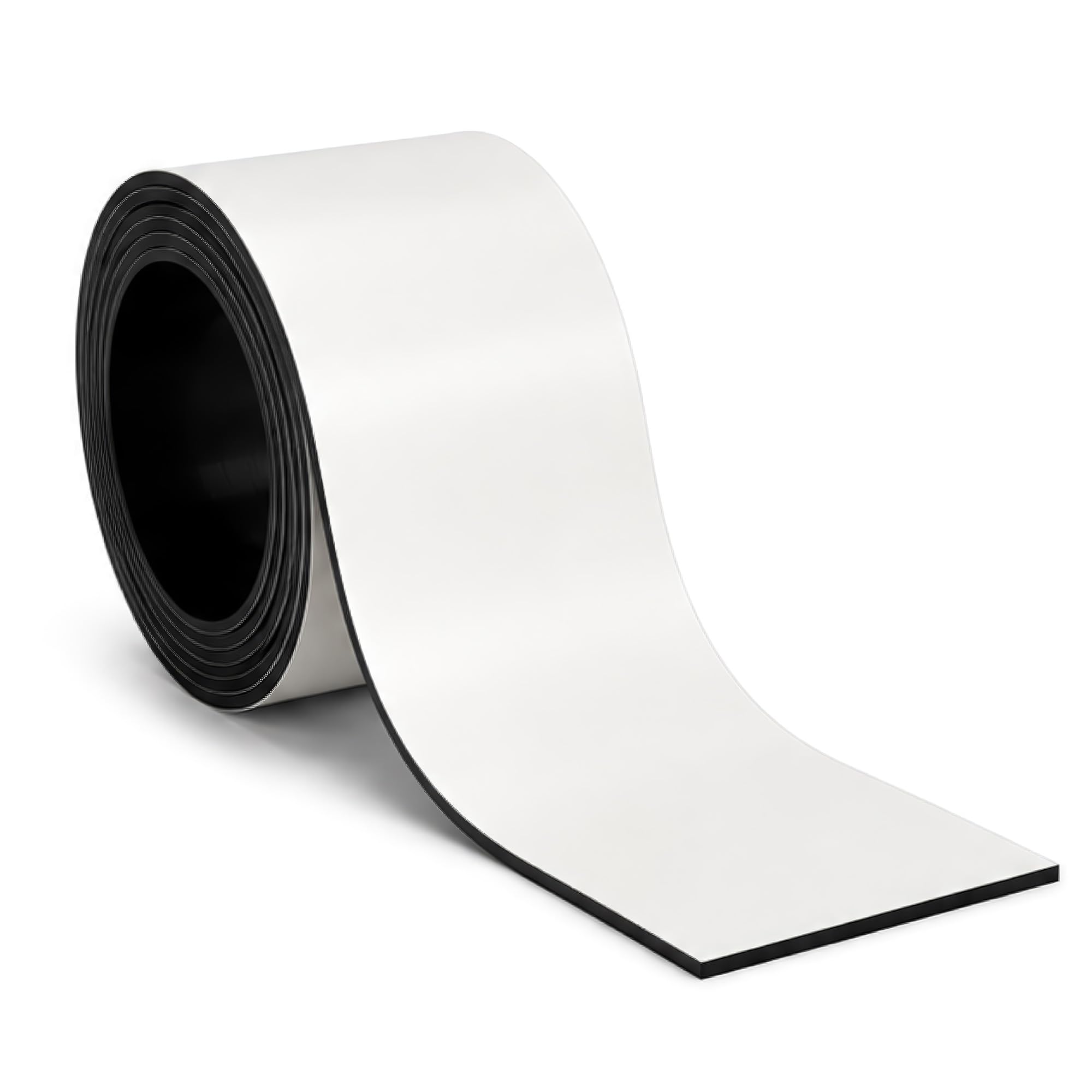 Magnetband Kennzeichnungsband farbig, beschreibbar/abwischbar, Breite 50mm - 5m Rolle - Zum Beschriften und Markieren, von Lager, Werkstatt, für Whiteboards, Flipcharts, Präsentationen, Farbe: Weiss