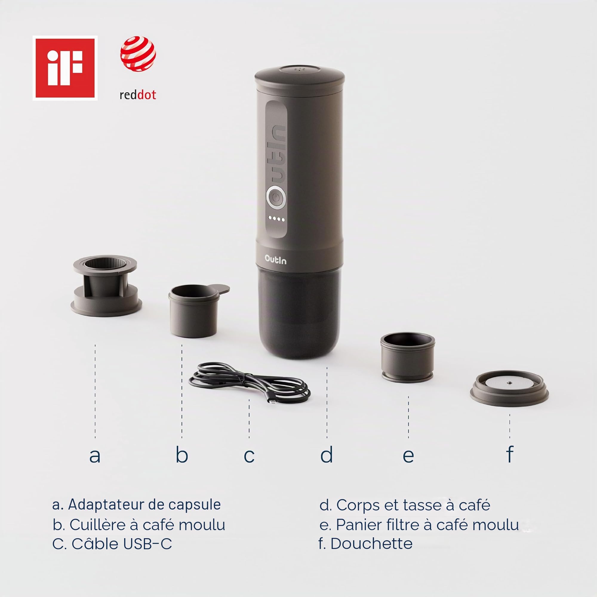 OutIn Nano Machine à Café Portable Étui de Protection en EVA