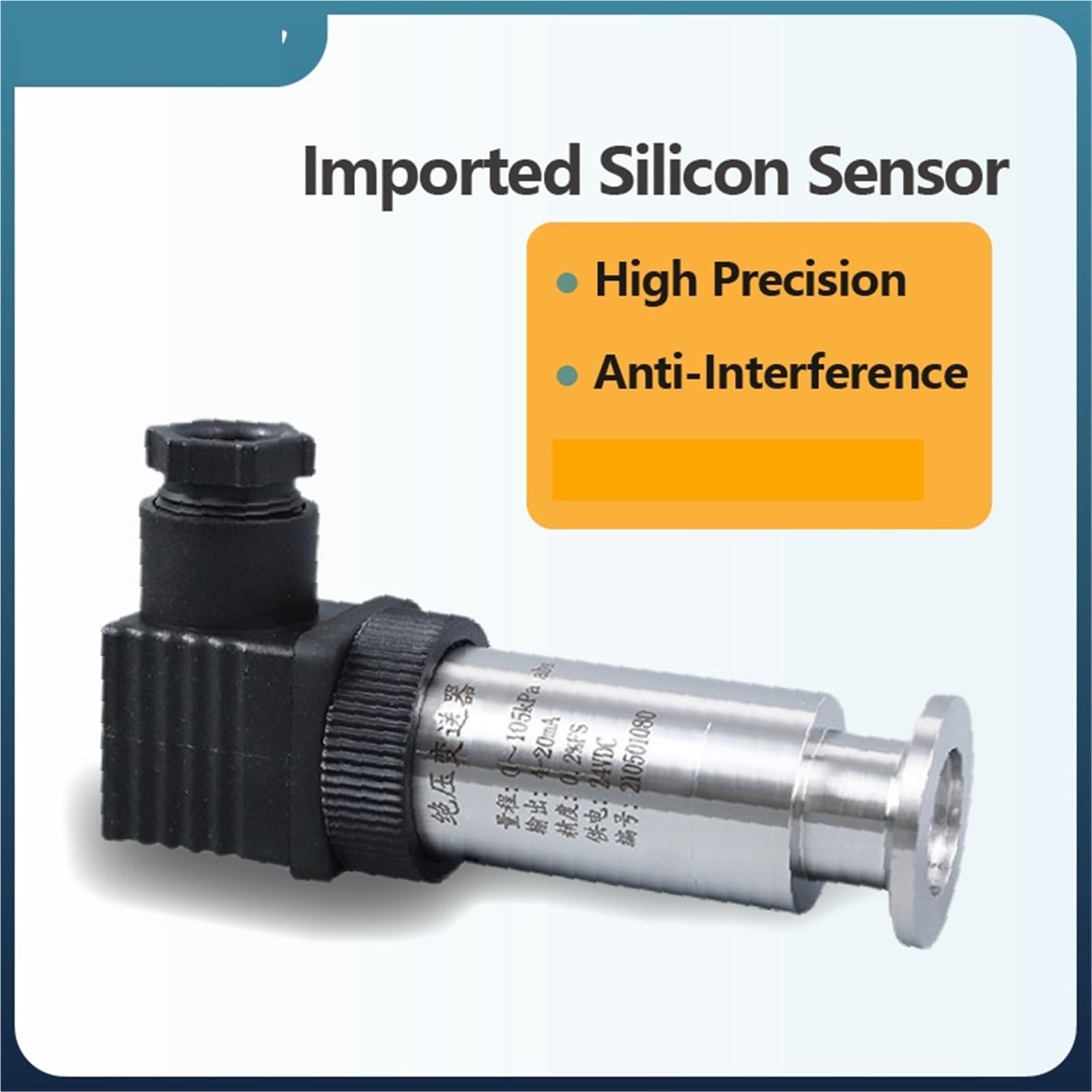 Transmisor de presión, Transmisor de presión alto vacío KF25 conexión rápida, sensor acero inoxidable, transmisor absoluto for automatización industrial(70kPa)