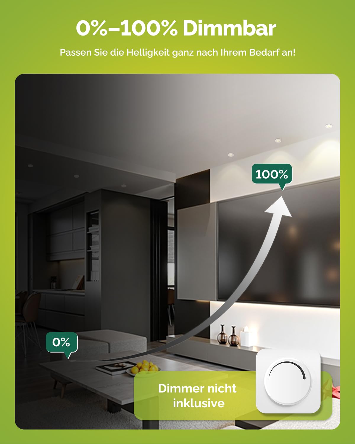 Fondiiz 12er LED Einbaustrahler 230V Dimmbar Schwenkbar, 5W 3CCT | LED Spots Warmweiß 2700K Neutralweiß 4000K Kaltweiß 6000K, 480LM Spots Deckenleuchte IP44 für Badezimmer, 70-80mm Lochmaß