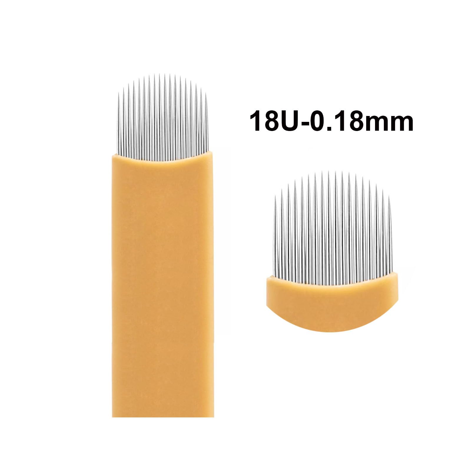 30pcs 18U Microblading Blades Nano U18-0.18mm Achieve Flawlessly Natural Eyebrows Microblading Blade U304 Stainless Steel Disposable Microblade U (18U-0.18mm)